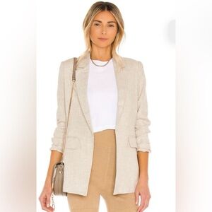 Michael Kors Light Beige Linen Women's Blazer